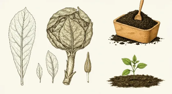 Feuilles mortes broyées et compost mûr pour un terreau écologique